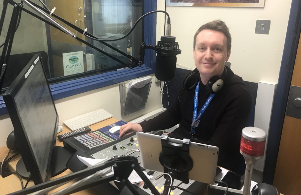 Joe Akrigg, Saturday Sport presenter at Bay Trust Radio